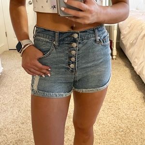 Altar'd State High Waisted Denim Shorts